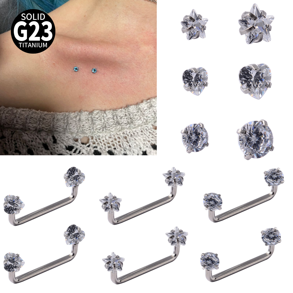 Body Jewelry Dermal - 3-1 Uds. Barras de perforación de