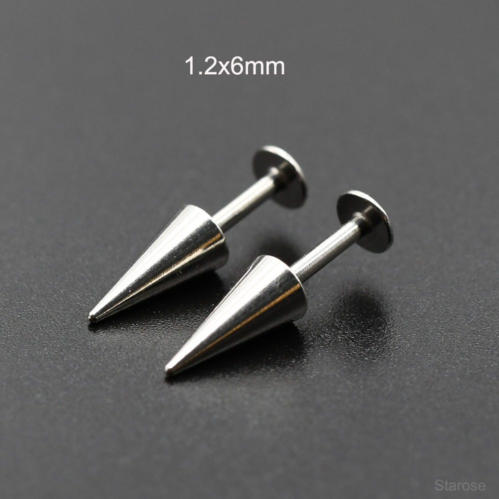 Body Jewelry Vertical Labret - Starose-pendientes de acero inoxidable con forma