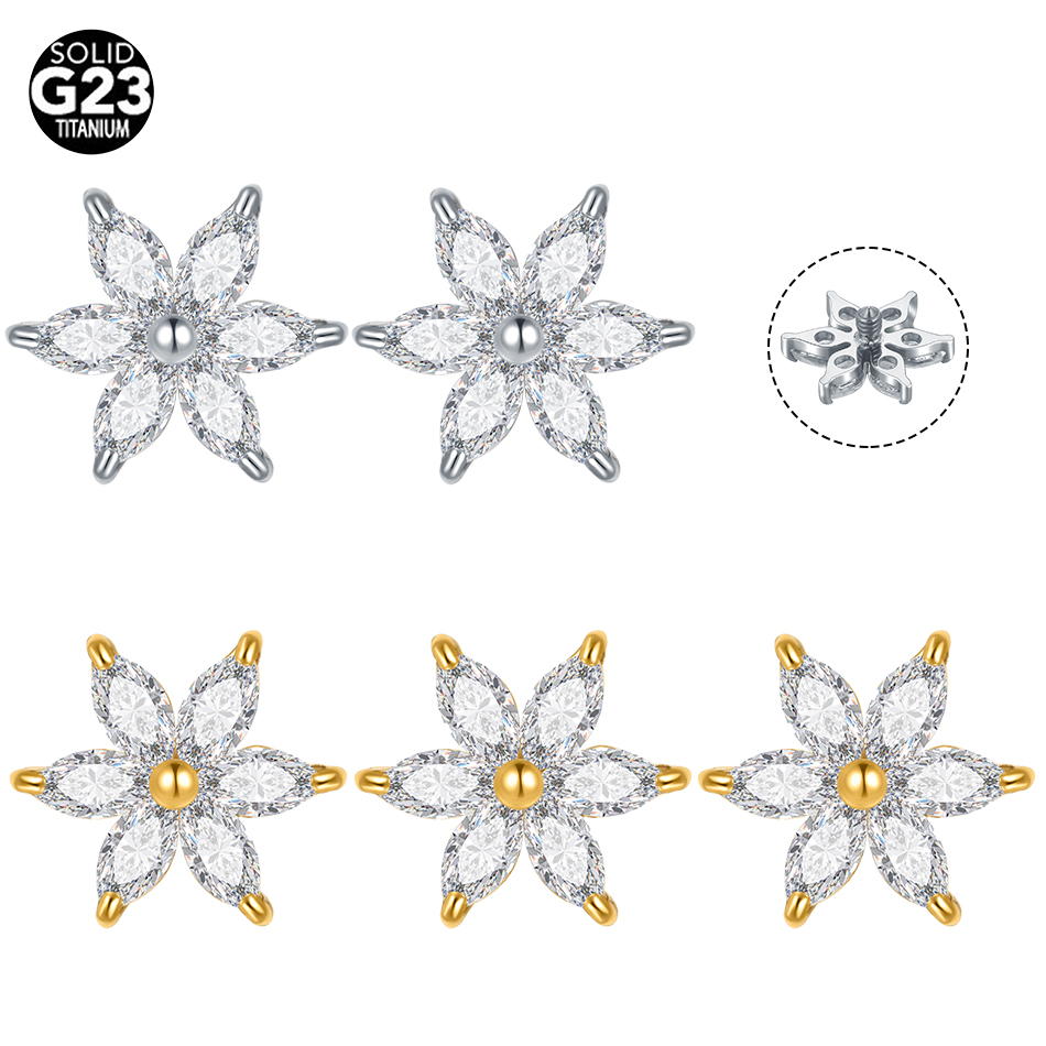 Body Jewelry Dermal - 1/5 Uds. Piercing de extremos superiores