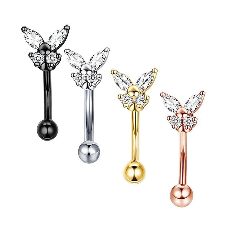 Rook Curved Barbell - Joyas para Piercing Rook de Oro