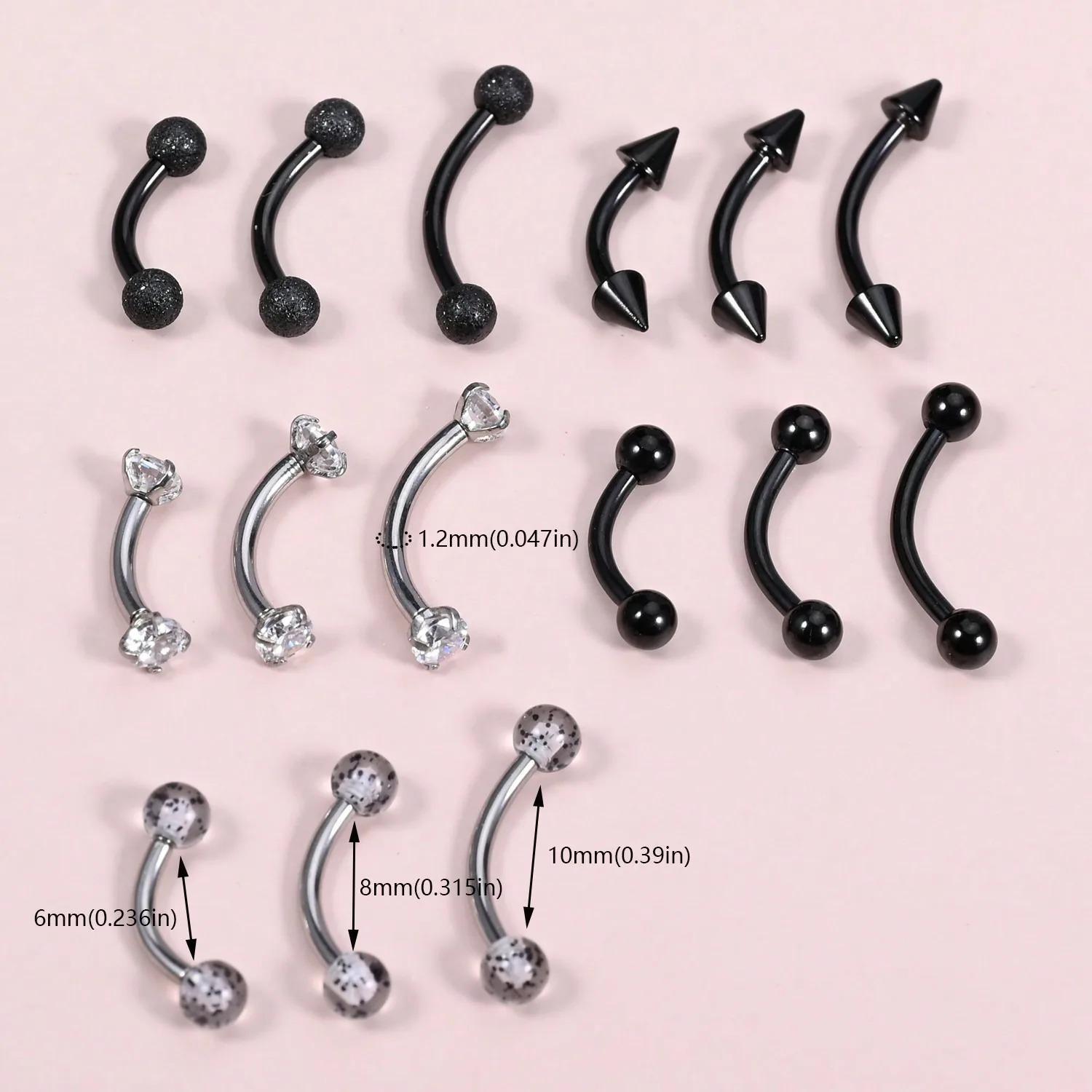 Body Jewelry Vertical Labret - 15 Piezas de Joyería para Piercings