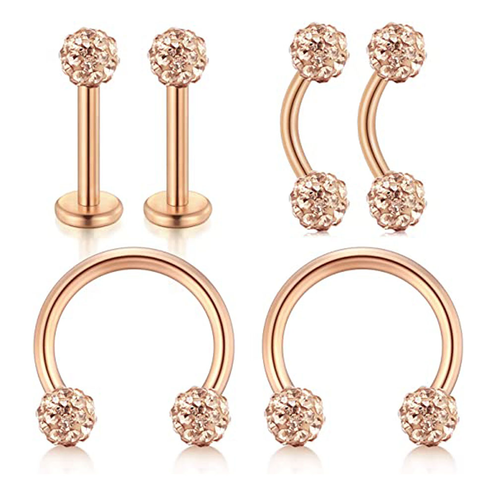 Body Jewelry Vertical Labret - Pendientes de cartílago del trago Rook