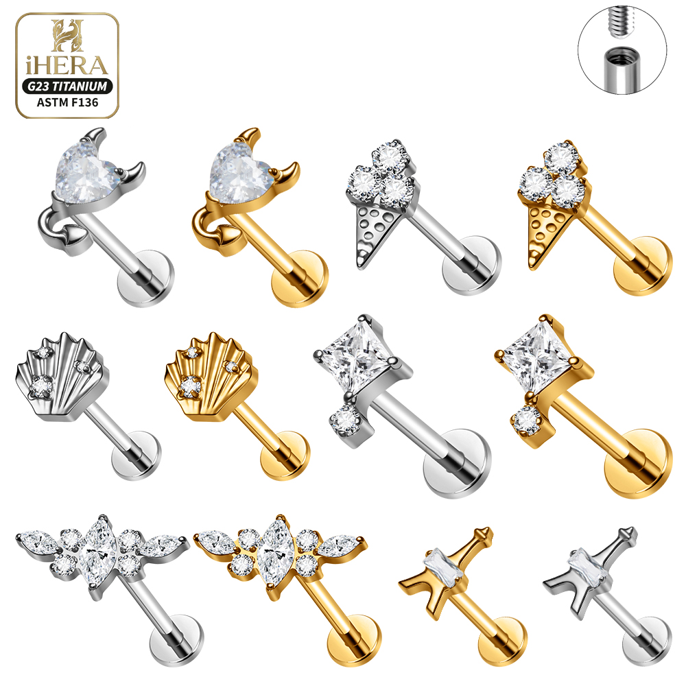 Piercing de Titanio F136 para  - Body Jewelry Vertical Labret reseña y precio