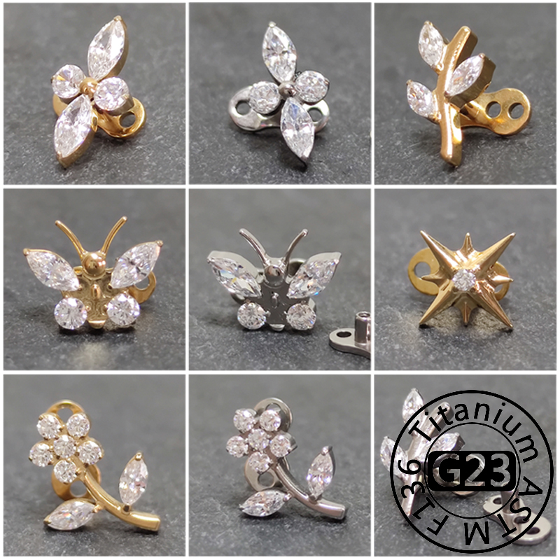 G23 titanio circón Micro ancla - Body Jewelry Dermal reseña y precio