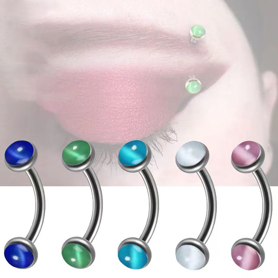 1 pieza, Piercing para cejas,  - Rook Curved Barbell reseña y precio