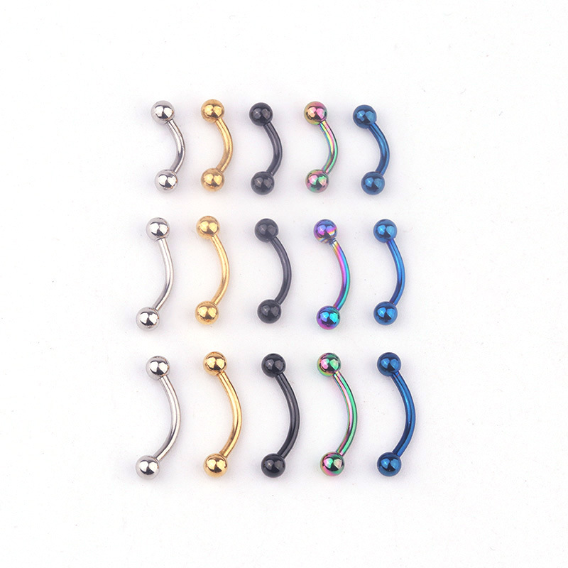Lote de 5 piezas de joyería pa - Rook Curved Barbell reseña y precio