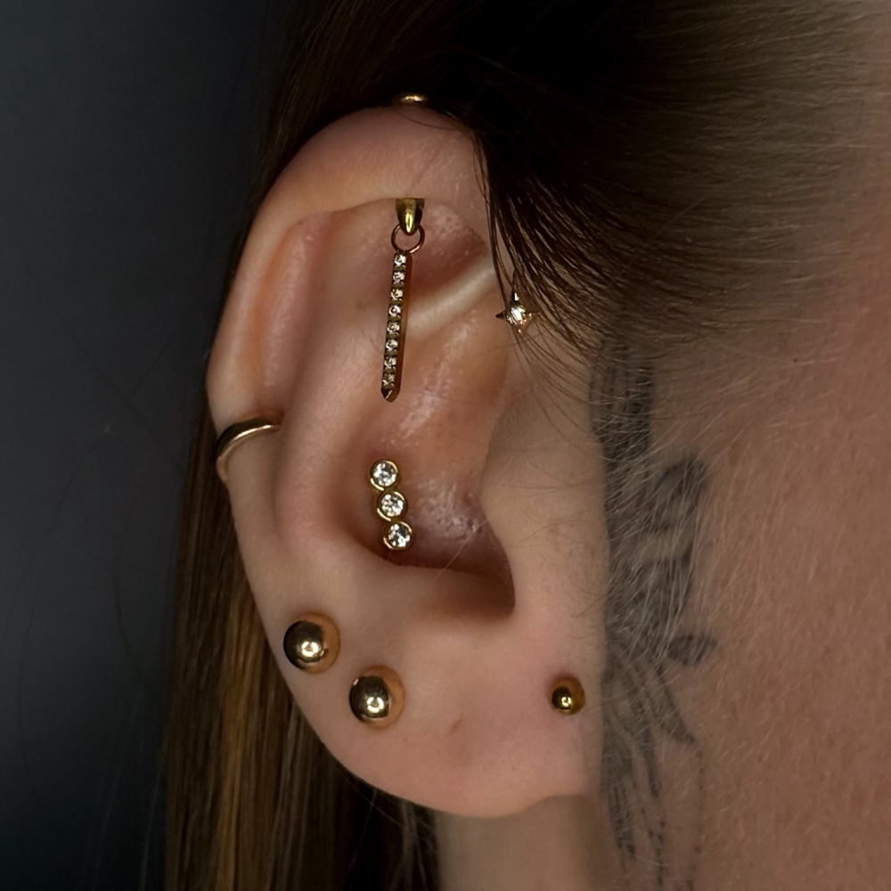 1 ud. Piercing de Titanio G23  - Body Jewelry Vertical Labret reseña y precio