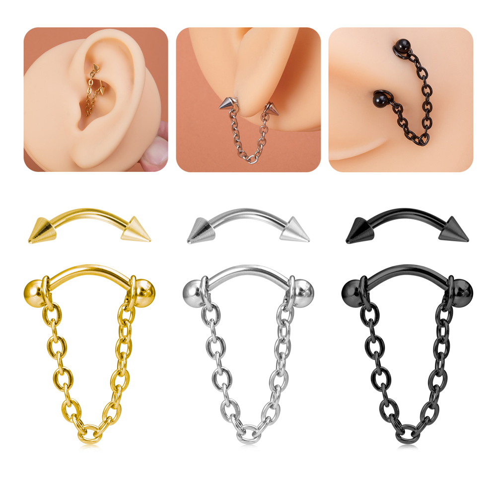 1 pieza de joyería para Pierc  - Rook Curved Barbell reseña y precio