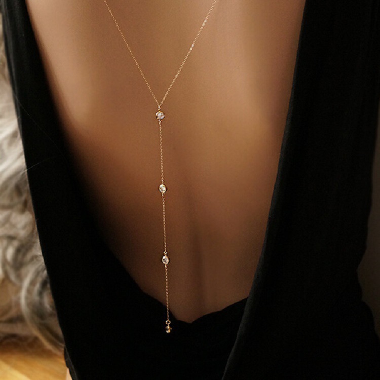 Nuevo collar de cadena trasera - Body Jewelry Chains reseña y precio
