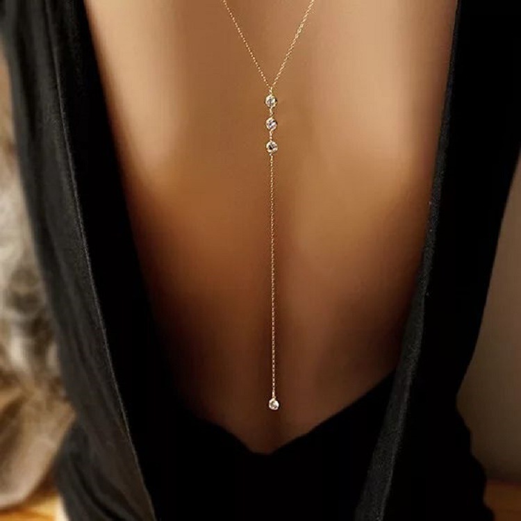 Nuevo collar de cadena trasera - Body Jewelry Chains reseña y precio