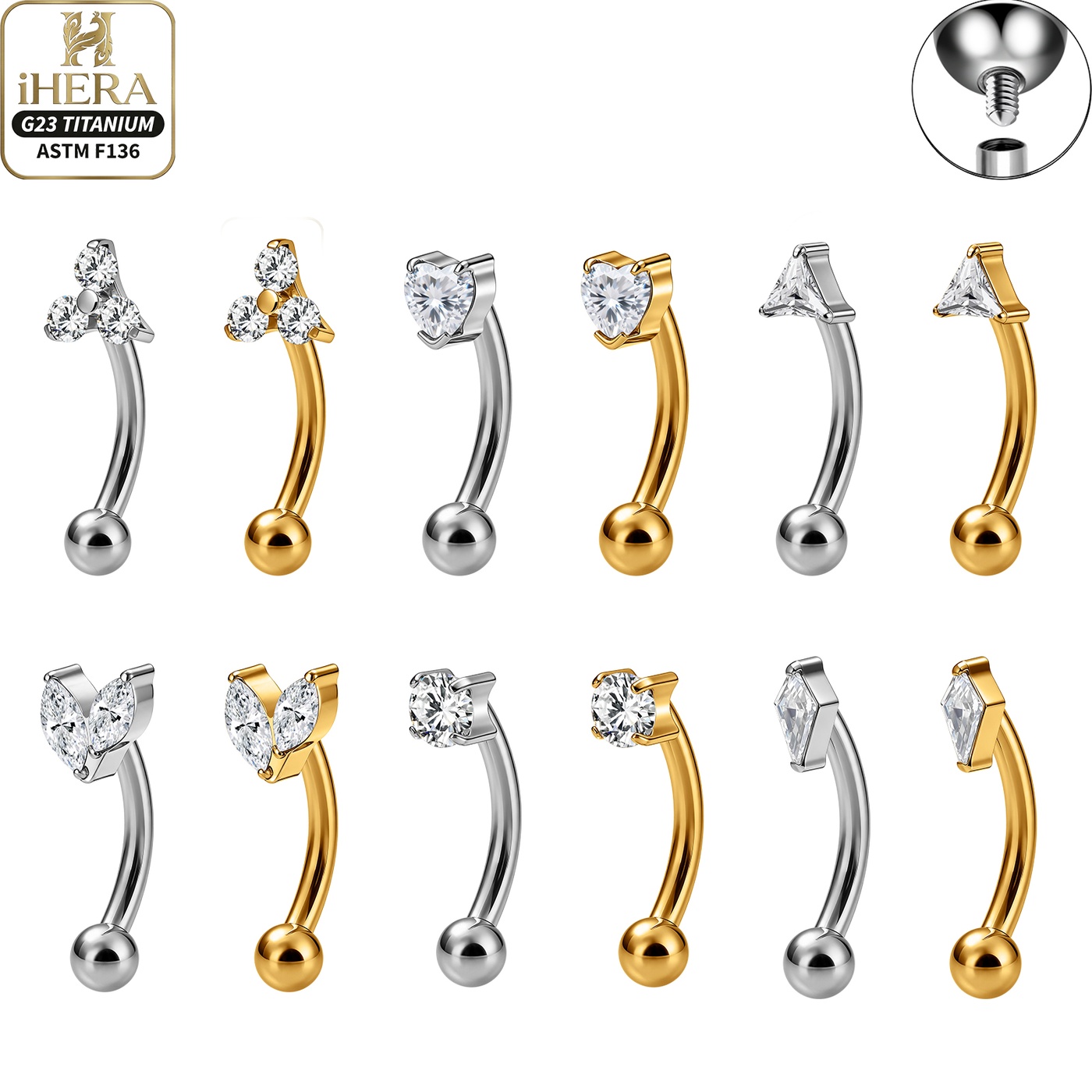 Piercing de Titanio F136 con B - Body Jewelry Vertical Labret reseña y precio