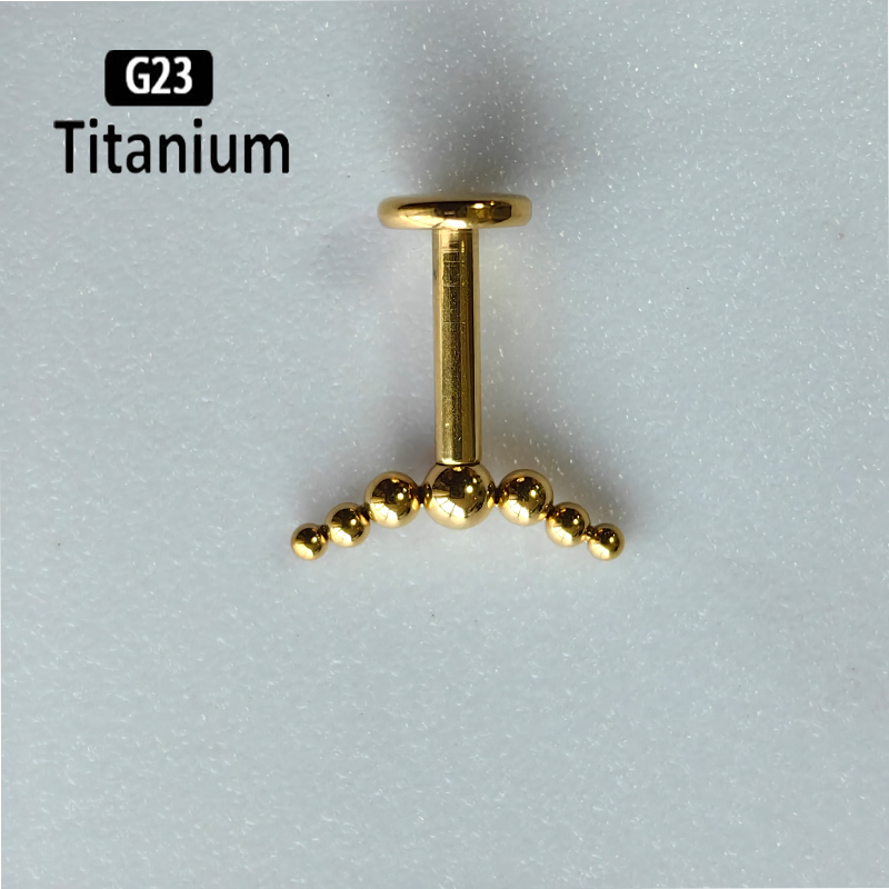 G23 Piercing de titanio 7 Uds  - Body Jewelry Vertical Labret reseña y precio