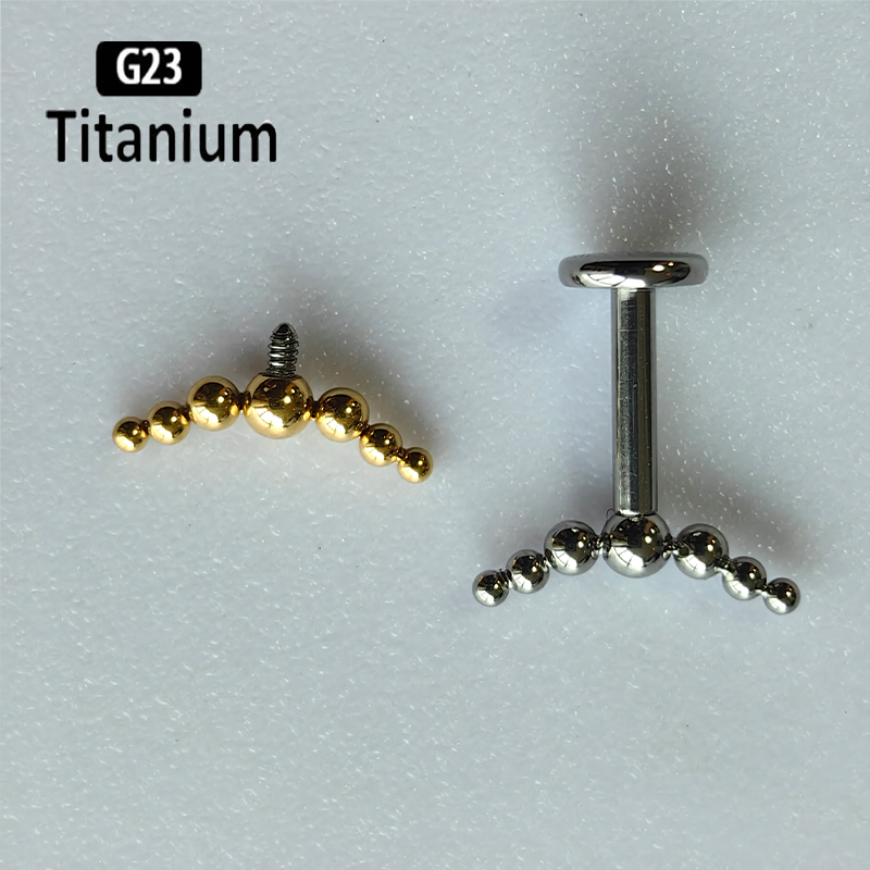 G23 Piercing de titanio 7 Uds  - Body Jewelry Vertical Labret reseña y precio