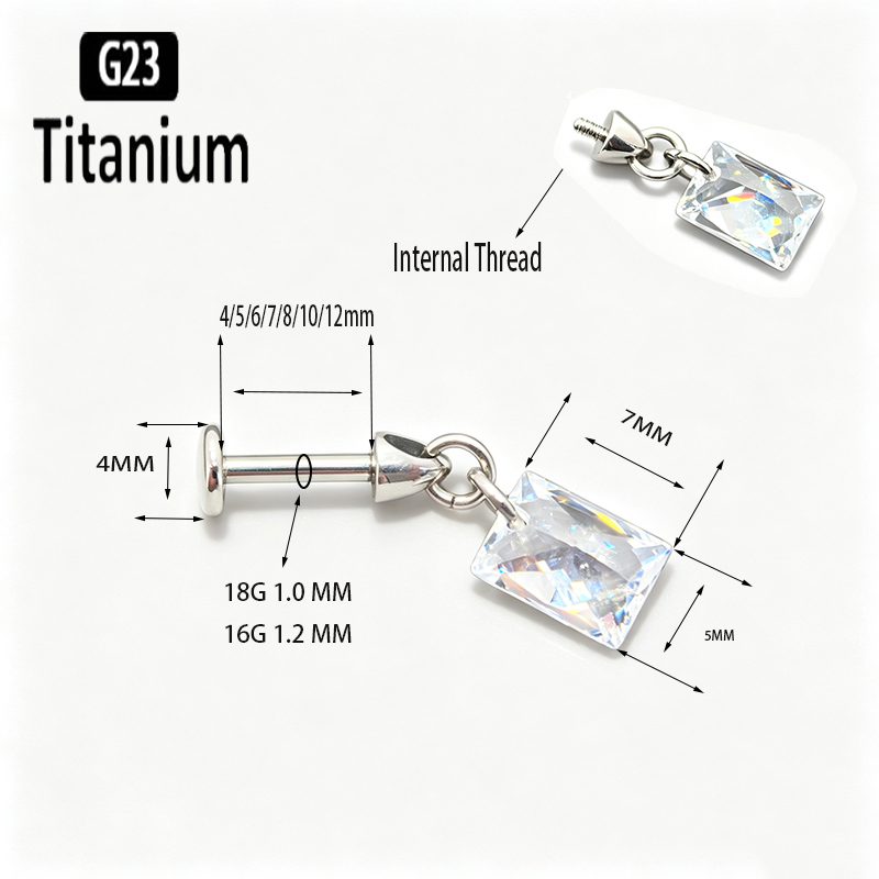 Piercing de Titanio G23 con Ro - Body Jewelry Vertical Labret reseña y precio