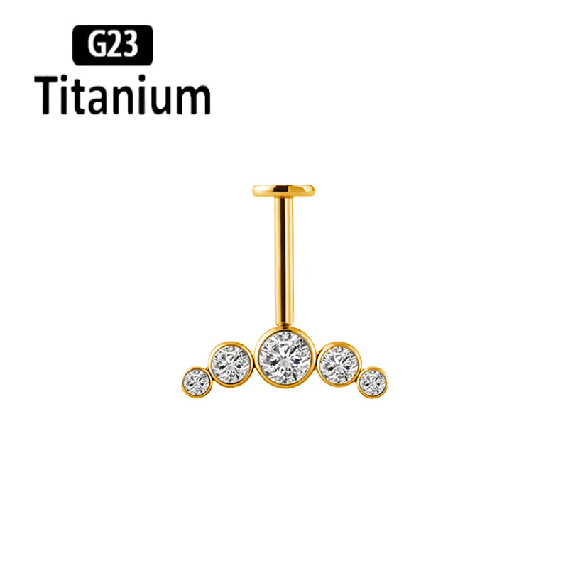 Piercing de Titanio G23 con Ro - Body Jewelry Vertical Labret reseña y precio