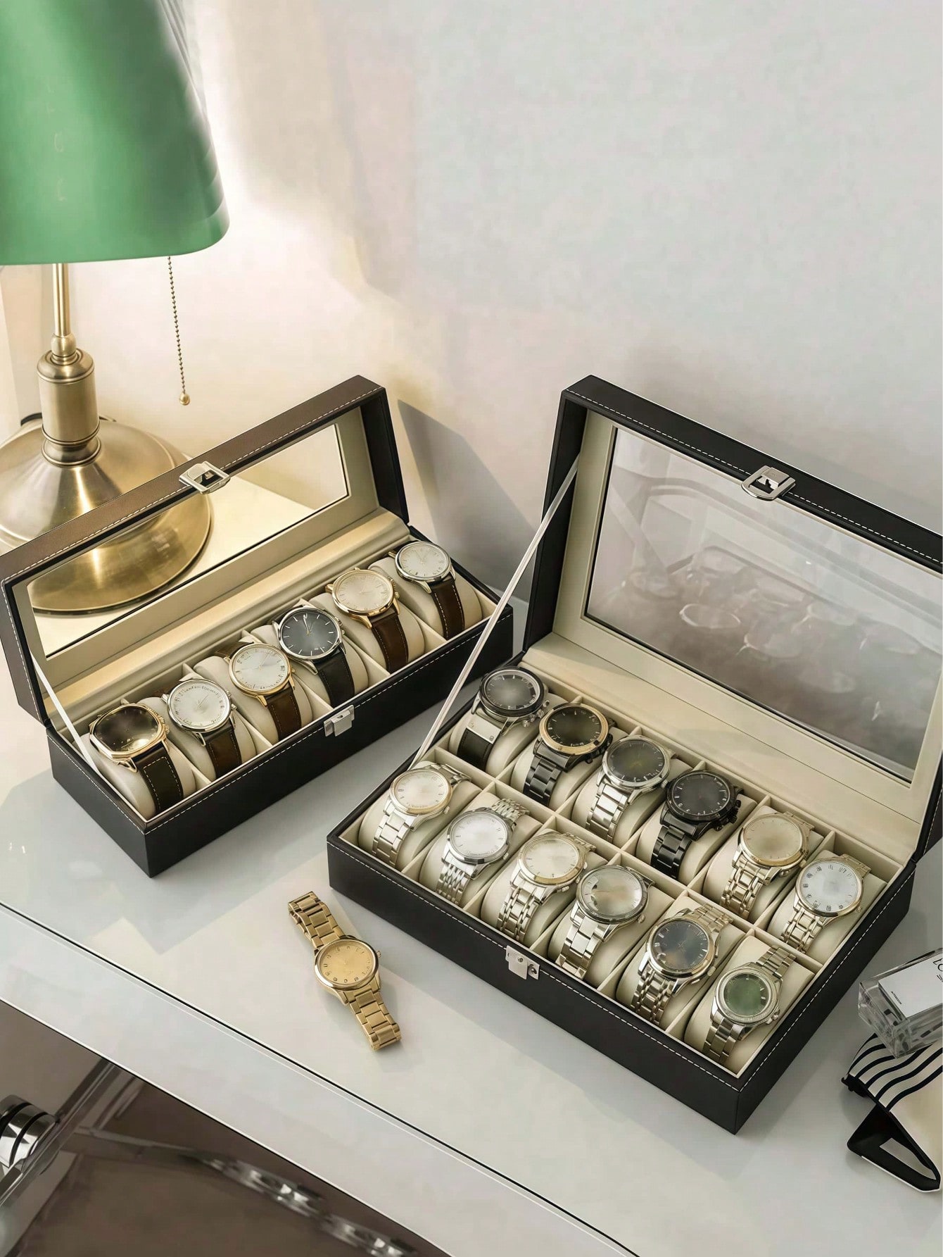 Caja de Relojes de Cuero con C - Body Jewelry Organizer reseña y precio