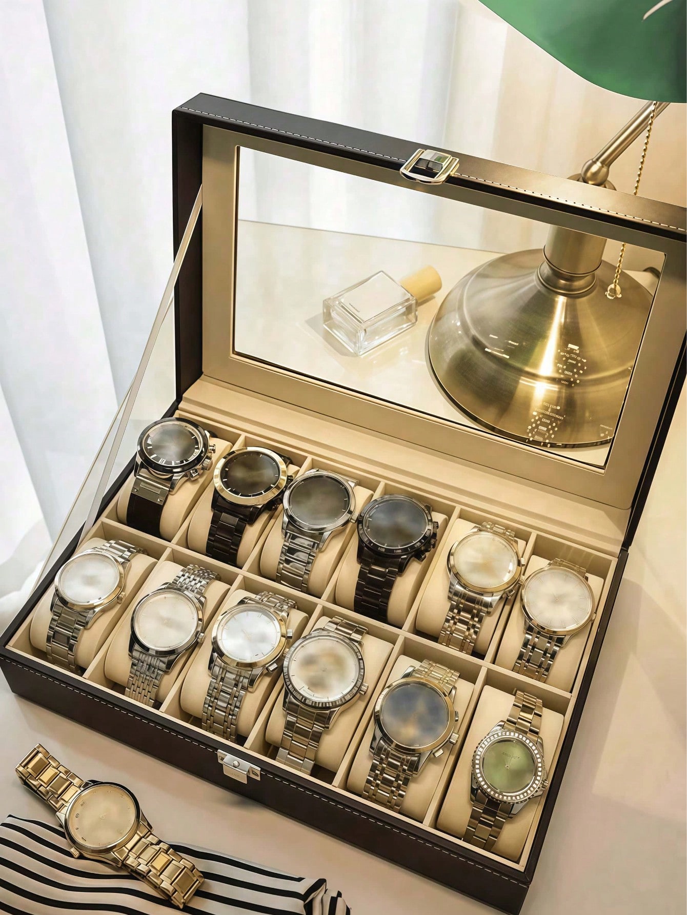 Caja de Relojes de Cuero con C - Body Jewelry Organizer reseña y precio
