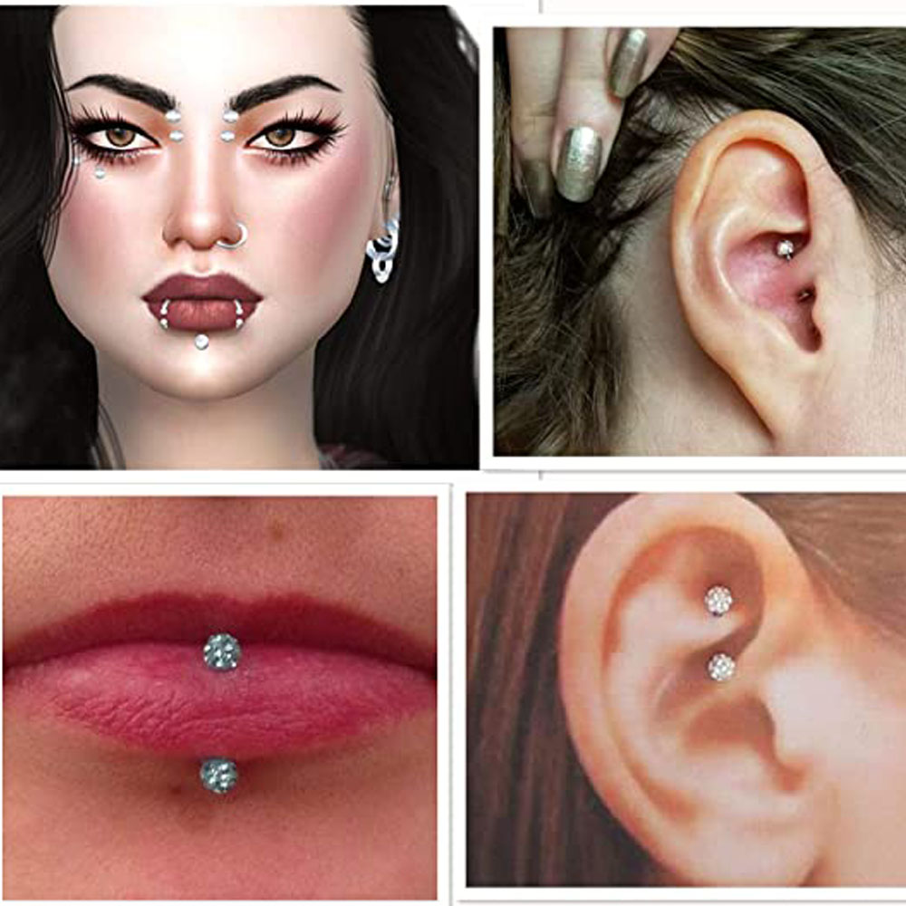 Pendientes de cartílago del tr - Body Jewelry Vertical Labret reseña y precio