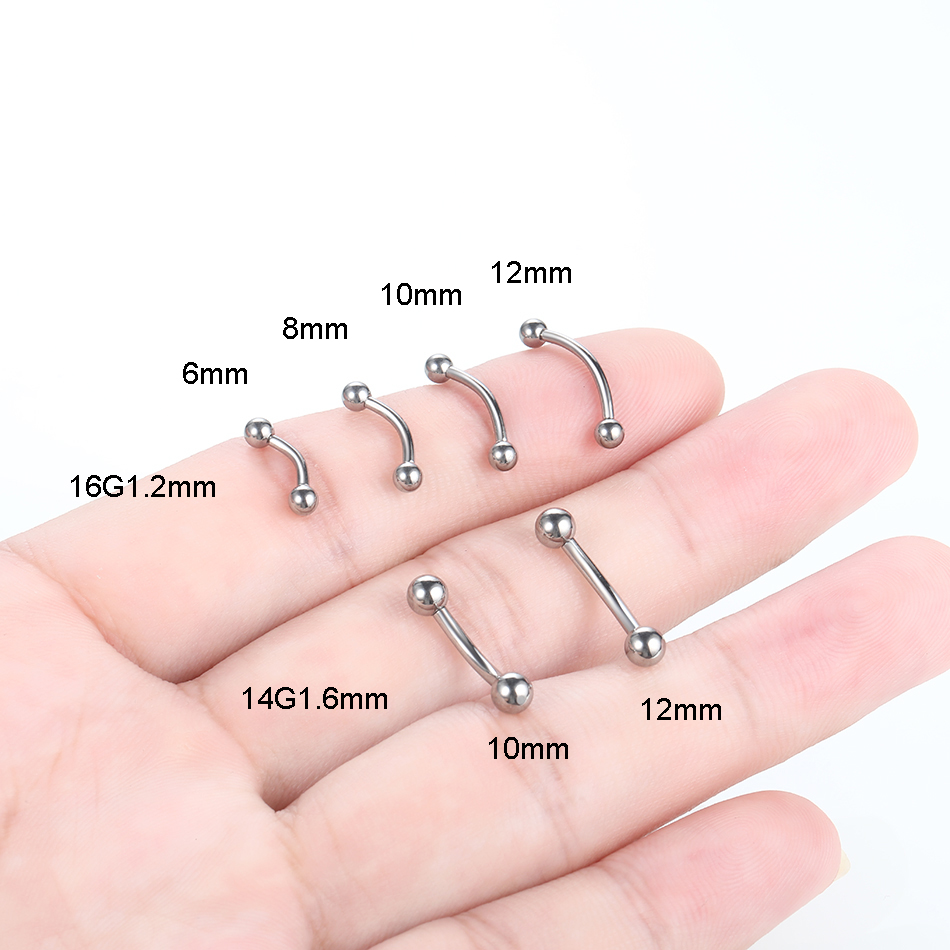 Piercing de titanio con barra  - Rook Curved Barbell reseña y precio
