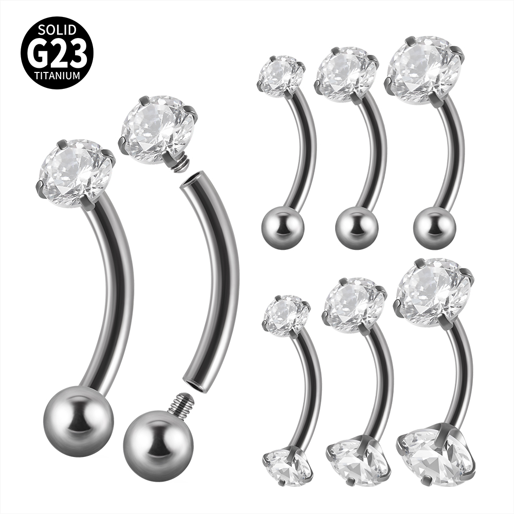 Piercing de titanio G23 para c - Rook Curved Barbell reseña y precio