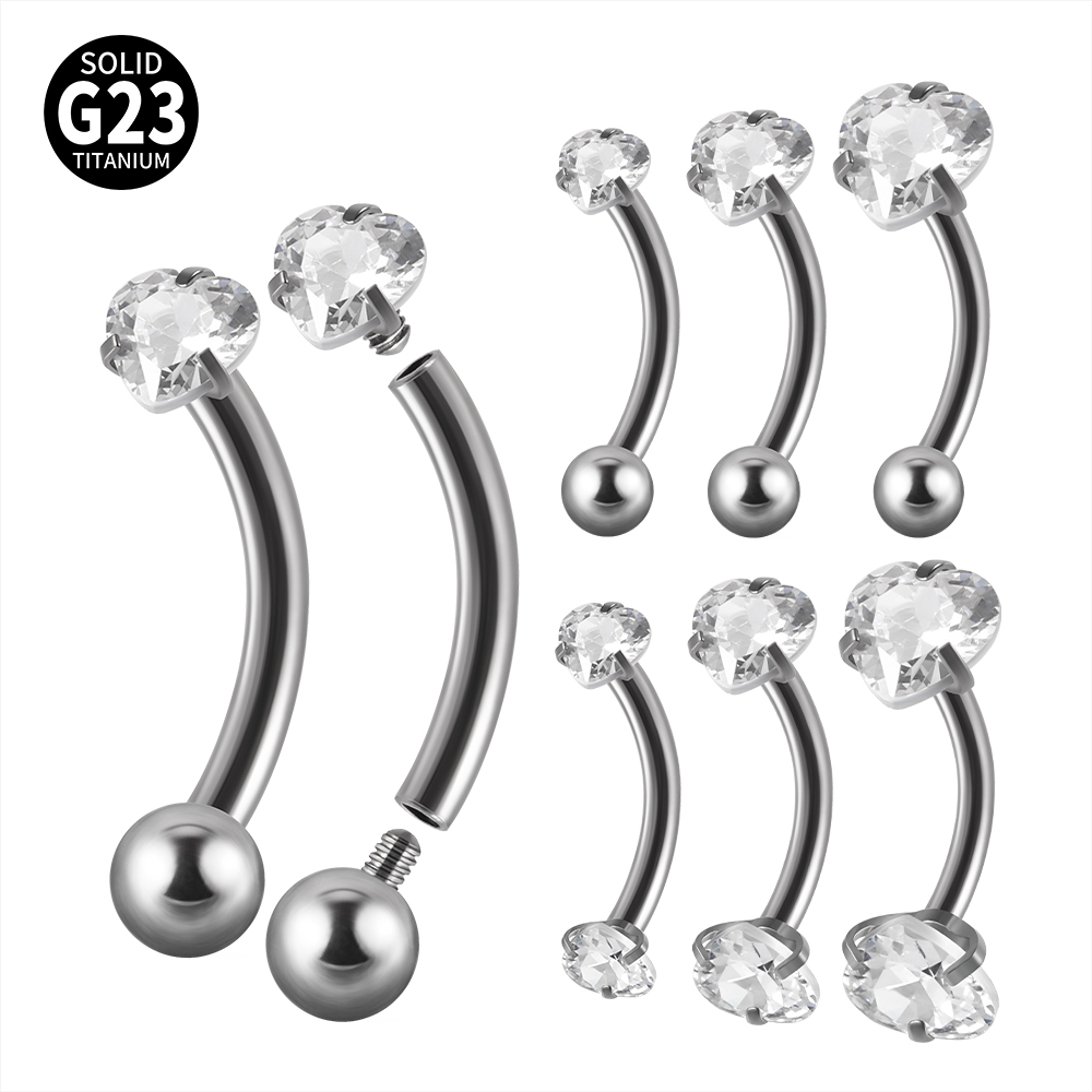 Piercing de titanio G23 para c - Rook Curved Barbell reseña y precio