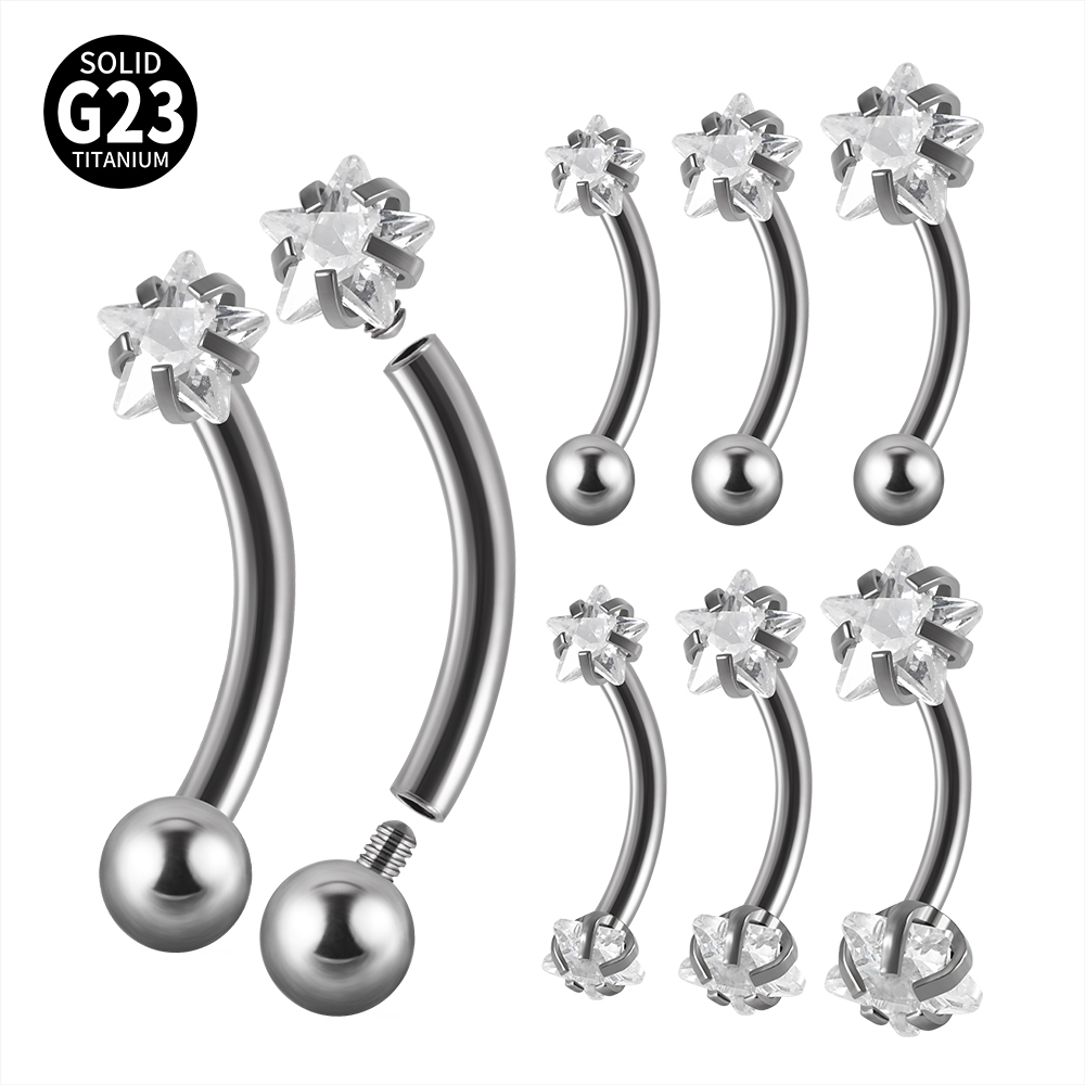 Piercing de titanio G23 para c - Rook Curved Barbell reseña y precio