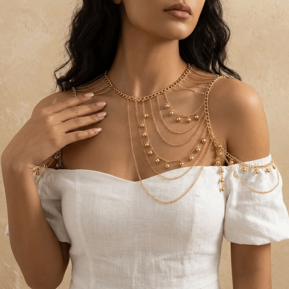 Cadena de hombro con borlas mu - Body Jewelry Hot reseña y precio
