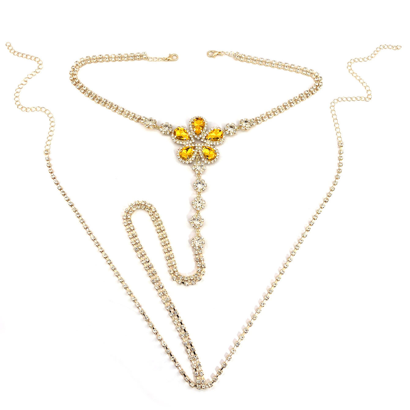 Conjunto de Tanga de diamantes - Body Jewelry Chains reseña y precio