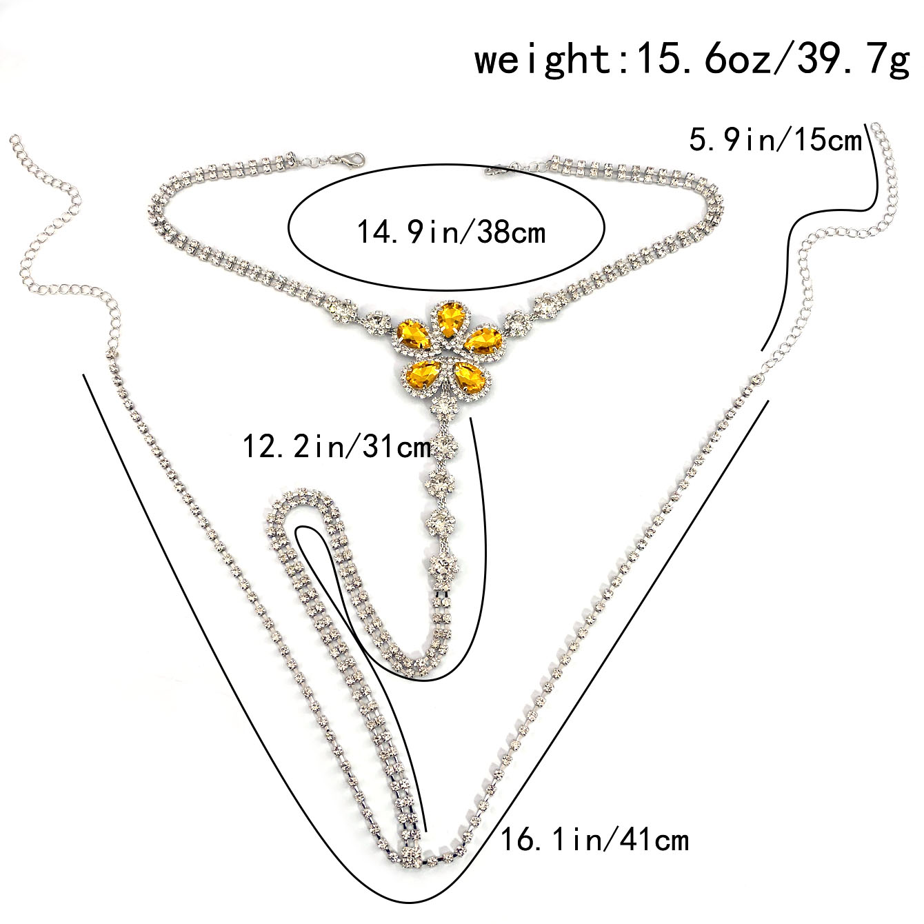 Conjunto de Tanga de diamantes - Body Jewelry Chains reseña y precio