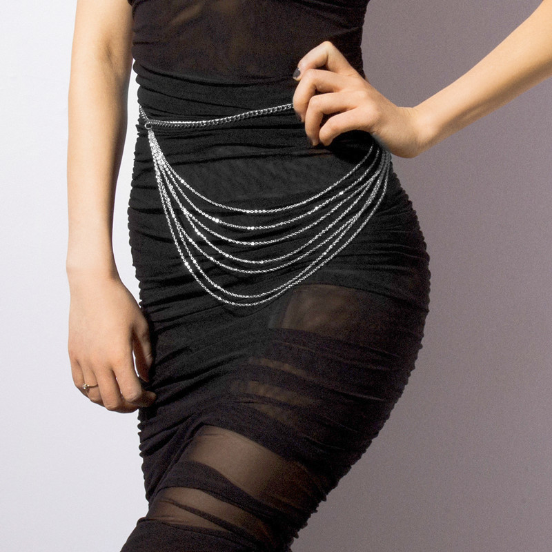 Cinturón de Cadena Multicapa p - Body Jewelry Dress reseña y precio