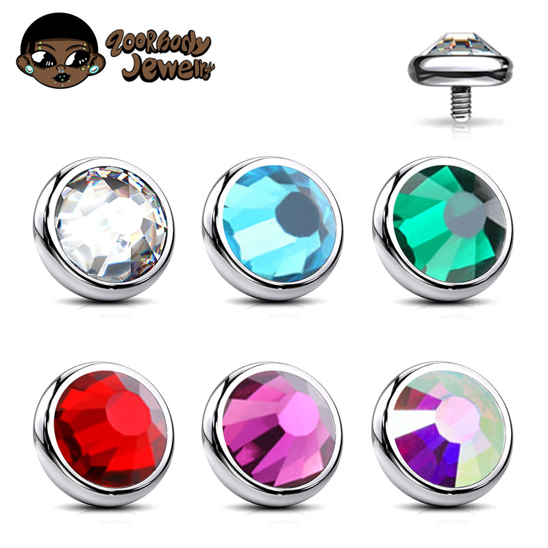 1 Uds ASTM F136 bisel de titan - Body Jewelry Dermal reseña y precio