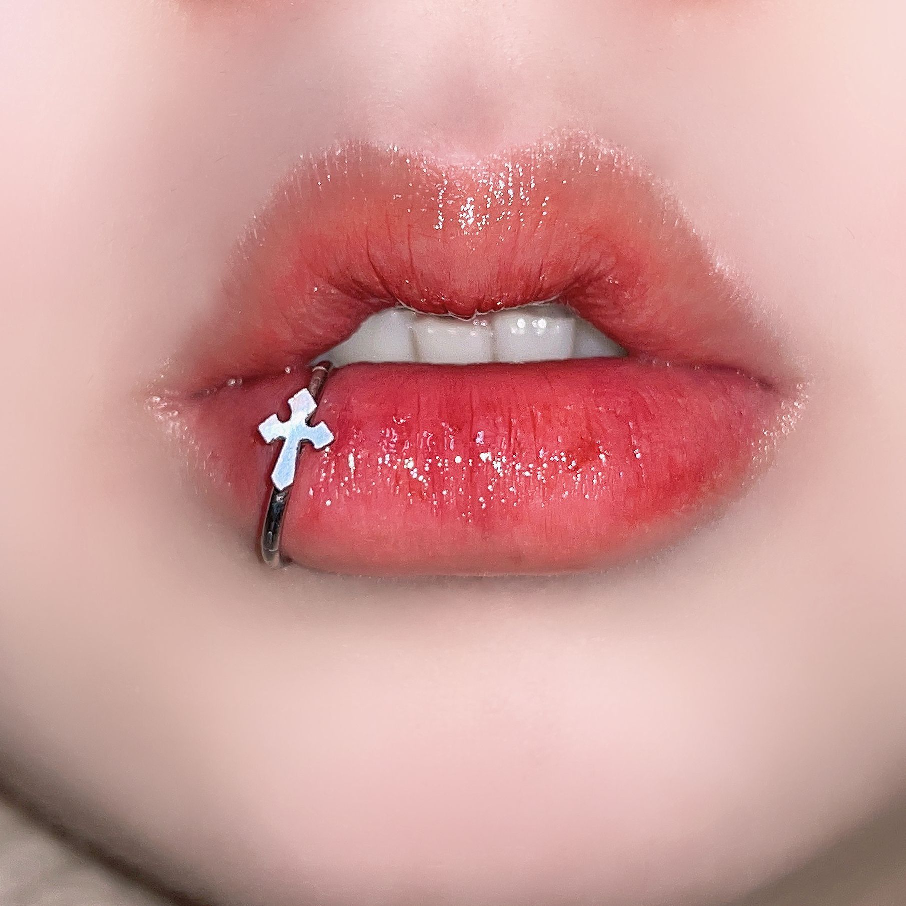Anillo de labio de acero inoxi - Body Jewelry Vertical Labret reseña y precio